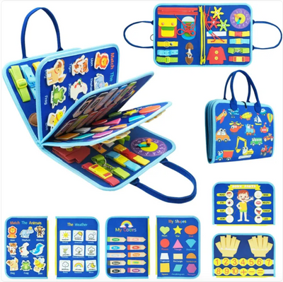 Children's Felt Busy Board – Early Learning & Dressing Skills Toy