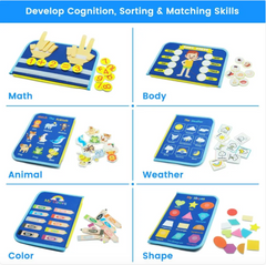 Children's Felt Busy Board – Early Learning & Dressing Skills Toy